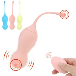 Brinquedos sexuais para mulheres bolas vaginais 9 frequências Kegel Ben Wa Silicone vibratório ovo vibrador remoto 240202