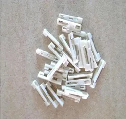 1000 peças barra de plástico branco puro pino de segurança crachá de identificação artesanato terno traseiro para broche diy craft2241658