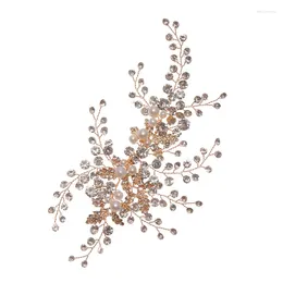 Hair Clips Leaf Wedding Vines Beaded Alloy Bridal Accessories Pearl Piece For Women And Girls NA