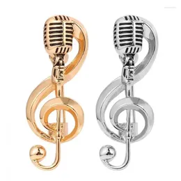 Brooches Exquisite Microphone Brooch Pin Personality Men And Women Rap Party Temperament Wild Accessories Jewelry Gift