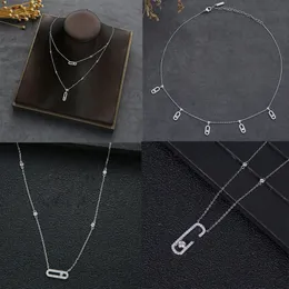 Fashion Lucky Bead Geometric Pendant Necklace Gold Silver Highquality Zircon Choker Halsband för kvinnor Pendant Smyckesgåva 240123