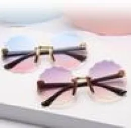 Fashion Kids Sunglass 2021 Boys Gilrs waves crystal Frameless Sunglasses Children ocean Glasses Eyeglasses Uv protection Beach Sun1842487