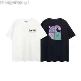 Designer-T-Shirt von Carhart, Carharrt-Cartoon-Graffiti-Farbdruck, lockere Passform, Teenager-Paar, Trend, Rundhalsausschnitt, Pendeln, lässig, kurze Ärmel