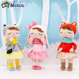 Stuffed Plush Animals 2022 Original Metoo Doll Toy Boy Girl Baby Beautiful Rabbit Lovely Fox Forest Style Angela Childrens Soft Animal YQ240218