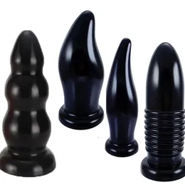 Черная огромная анальная пробка с большой анальной пробкой, фаллоимитатор с бусинами, секс-игрушки для женщин и мужчин, мастурбаторы, вагинальный расширитель ануса, магазин 240202