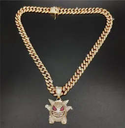 Mrożone łańcuchy wisząca dla mężczyzn Hip Hop Bling Chains Biżuter