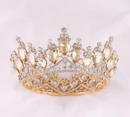 Tasarımcı Crown Lady Moda Lüks Düğün Başlıkları Alaşım Headdress Gelin Aksesuarları 0802162026192