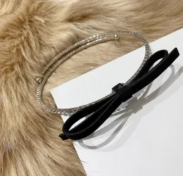 Hiphop Colliers Black Bowknot Chokers Necklaces for Women Hyperbole Rhinestone Collars Fashion Choker Women Jewelry 2020 Show Bijo9740096
