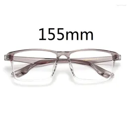 Sunglasses Vazrobe 155mm Oversized Reading Glasses Men Women No Screw Eyeglasses Frame Male Ultralight Grey Clear Transparent Spectacles