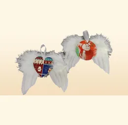 New Feather wings sublimation ornament Wooden Christmas sublimation blanks angel wings Z117912879