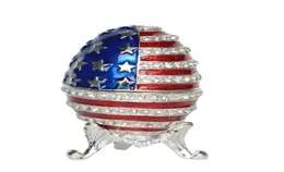 Faberge Egg Trinket Box Bejewed Stars Metal Jewelry Gofative Gift Decore194k9533300