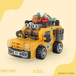Bloki mini bloki budowlane Zestaw samochodowy DIY Tank Strażarnia Lokomotywa Budowa zabawka idealna do wystroju domu i prezentów świątecznych