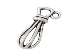 Whole Alloy Antique Silver Plated Daily Use Egg Beater Utensil Charms For Cooks and Chefs 824mm 100pcs AAC12534889302