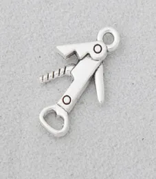 Whole Fashion Alloy Daily Use Bottle Opener Charms Vintage Corkscrew Tool Charms 1221mm 100pcs AAC15266337105