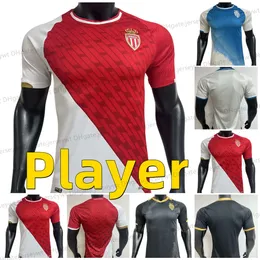 23 24 Monako Futbol Formaları Oyuncu Kiti Ayak Eğitimi 2024 Futbol Gömlek Ev Uzak Boadu Takip Ben Yedder Minamino Maillot de Ayak Kitleri Camiseta Futbol
