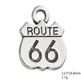 2021 DIY Route 66 Znak drogowy Charms Jewelry do tworzenia innej spersonalizowanej biżuterii3210042