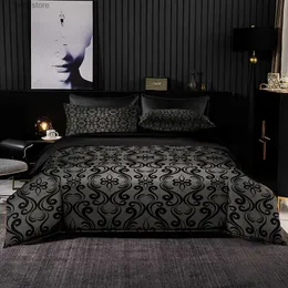 Conjuntos de cama Luxo Impressão Duveta Capa Estilo Nórdico 240x220 Super King Size Conjunto de cama com caso 220x260 Quilt Cover King Bed Sheet T240218