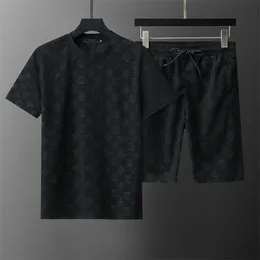 Designer de moda masculino Sportswear Summer Sportswear Sportswear Men RanGing Breathable Sports Sports T-shirt Conjunto de duas peças X-3XL