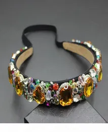 G Fashion Gem Beads Vintage Women Flower Baroque Good Quality Hairband Luxury Crystal Gem Headband Bridal Jewelry 609 S9186828182