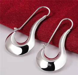 women039s Flat belly sterling silver plated earrings size 44CM22CM DMSE338 gift 925 silver Plate earring Dangle Chand8766942