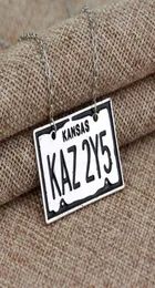 Joias sobrenaturais Kansas KAZ 2Y5 colar com pingente de placa de licença para mulheres e homens ps05344795751