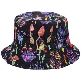 Berety grzybowe wiadra czapka ochrona UV Outor Dorta dekoracyjny oddychający słoneczne kapelusze kobiety rybak rybakowy ornament