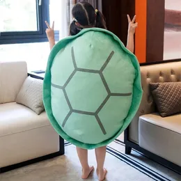 Tamanho gigante tartaruga escudo brinquedos grande tartaruga roupas de pelúcia macio para dormir almofada engraçado cosplay jogo crianças presente 240202