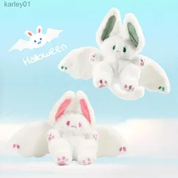 حيوانات أفخم محشوة 25 سم Kaii Bat Toys Rabbit Flying Plushies Doll Hight Fairst Fabric For Kids Baby Shower Decor Xmas YQ240218