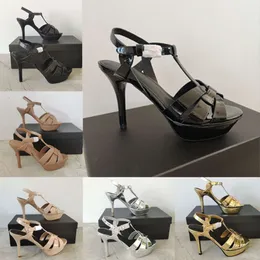 Designerskie kobiety wysokie obcasy 10 cm błyszcząca metalowa sukienka skórzana buty ślubne 14 cm z pudełkiem nr 23