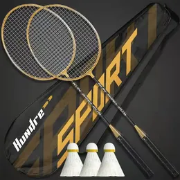 2-teiliges professionelles Badmintonschläger- und Tragetaschen-Set, Doppel-Badmintonschläger-Set für drinnen und draußen, Speed-Sport-Zubehör 240122