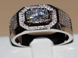 2020 Victoria Wieck Vintage Jewelry 10kt white gold filled Topaz Simulated Diamond Wedding Pave Band Rings for men Size 8911124685702