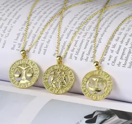 Creative 12 Horoscope Pendant Necklace for Women Men Sweet Party Necklace Jewelry Gifts6045472