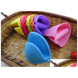 Other Kitchen Tools Sile Heat Proof Insation Microwave Oven Plate Dish Tray Clip Clamp Holder Cooking Mitt Nonslip Gloves Drop Deliv Dhogm