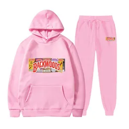 Backwoods Hoodie Designer Top Quality Rosa Polo Hoodie Moletons Masculinos Primavera e Outono Impresso Sportswear Mens Hip-hop Hoodie Sweater Set