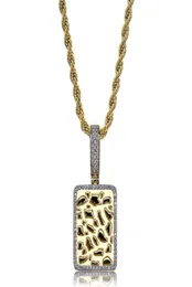 Fabriksbotten hund CZ Iced Out Necklace Cool Us Pendant Necklace Hiphop Men Pendant Jewelry Bling Plate Accessory 67019018268226