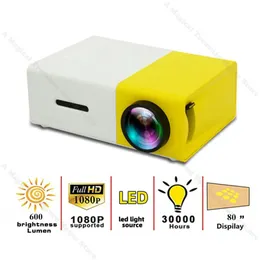 YG300 Mini Projector Contrast stöder 1080p Kompatibel USB Audio Portable Home Media Video Player 240125