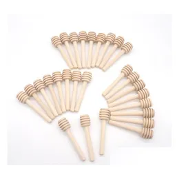 Other Dinnerware Wood 8Cm Mini Wooden Honey Stick Dippers Stir Rod Dipper Kitchen Tool Party Supply Drop Delivery Home Garden Dining Dh9Vh
