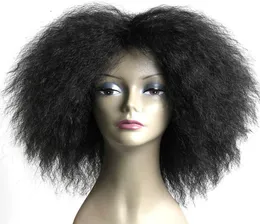 Peruk kısa kabarık saç afro kinky kıvırcık siyah kahverengi doğal ısıya dayanıklı sentetik cosplay perukları Siyah kadınlar için 4146486