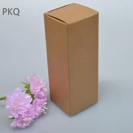 50 Stück / Los Kraftpapier Ätherisches Öl Verpackungsbox Kosmetikverpackungsbox braune Kartenboxen Lippenstift Parfüm Geschenkboxen240C