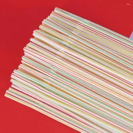 Disposable Cups Straws Flexible 600pcs For Juice Cocktail Drinking Multi Colored Kitchen Party Supplies Plastique Straw
