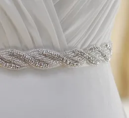 Delicate High Quality Wedding Dresses Sash Bridal Belts Rhinestone Crystal Ribbon Prom Evening Princess Handmade White Red Black B1783087