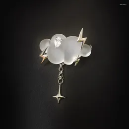 Brooches Muylinda Simplicity Clouds Brooch Pin Small Cloud With Lightning Jewelry Girls Bag Scarf Clip Pins Accessories