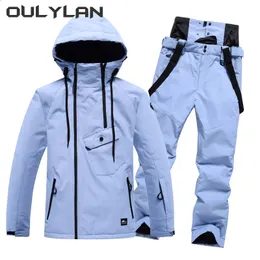 Oulylan Waterproof Snow Suit for Men Women Winter Ski Suit Costumes Snowboarding Clothing Ski Sets Winter Jackets and Pants 240122