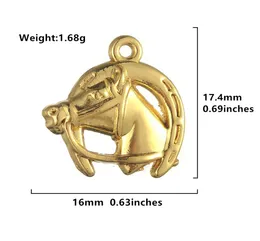 2021New Lucky Horse Head and Horseshoe Charm Hängen för smycken som tillverkar armbandsmycken Fynd DIY Handgjorda CRAF9987648