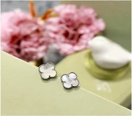 Dainty Stainless Steel Four Leaf Clover Earrings for Women Elaborate Earings for Women Party Luxury Designer Jewelry Women Earring1430043