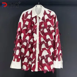 PFHQ Patchwork Design Shirts Men's Light Luxury Haute Quality Sun Protection Contrast Color Breattable Tops Autumn Chic 21Z2396 240122