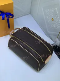 Hurtownia 28 cm to torba kosmetyczna Kobiety Big Travel Organizer Bag for Men Storage Wash Bag Make Up Torebka Mężczyźni podwójna torebka zamka