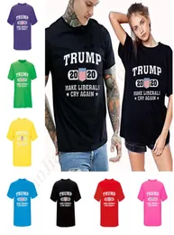 Uomo Donna Donald Trump T Shirt Estate Top Tee ONeck T-shirt a maniche corte Trump 2020 MAKE LIBERALS CRY AGAIN TShirt 11 colori D16475267