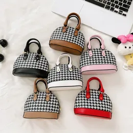 Moda dziewcząt torebka torebki dzieci houndstooth MEAIL Crossbody Bags luksusowe dzieci skórzane pojedyncze ramię to torba księżniczka s1069