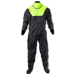 Roupa de banho feminina masculina à prova d'água terno seco 3 camadas tecido látex pescoço mangas e punhos caiaque mergulho rafting